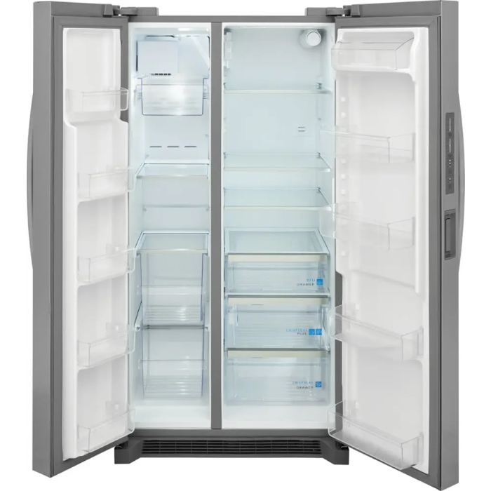 Refrigérateur Frigidaire Gallery GRSN2620AF Inox Côte à côte largeur 37 pouces Capacité 26 pieds cubes