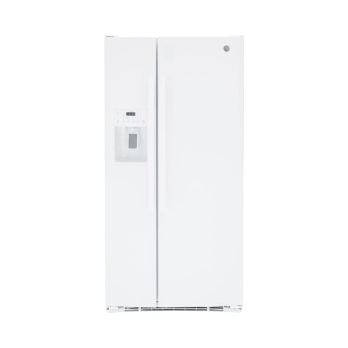 Refrigerator GE GSS23GGPWW White  Capacity 23.1 cubic feet Side by Side   width 33 inches