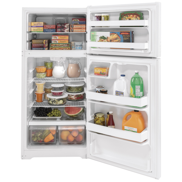 Refrigerator GE GTE16DTNRWW White  Capacity 15.6 cubic feet Top Freezer   width 28 inches