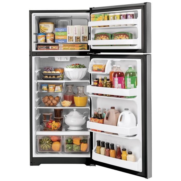 Refrigerator GE GTE17GSNRSS Stainless  Capacity 16.6 cubic feet Top Freezer   width 28 inches