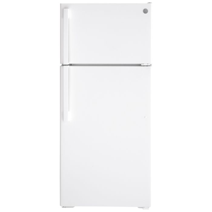 Refrigérateur GE GTE17GTNRWW Blanc Congélateur en haut largeur 28 pouces Capacité 16.6 pieds cubes