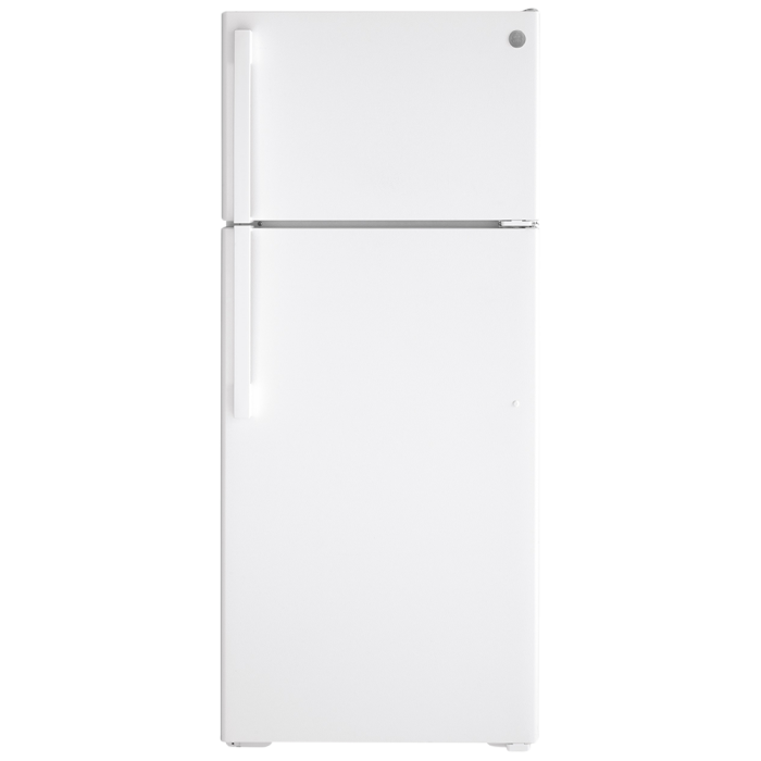 Refrigérateur GE GTE18DTNRWW Blanc Congélateur en haut largeur 28 pouces Capacité 17.5 pieds cubes