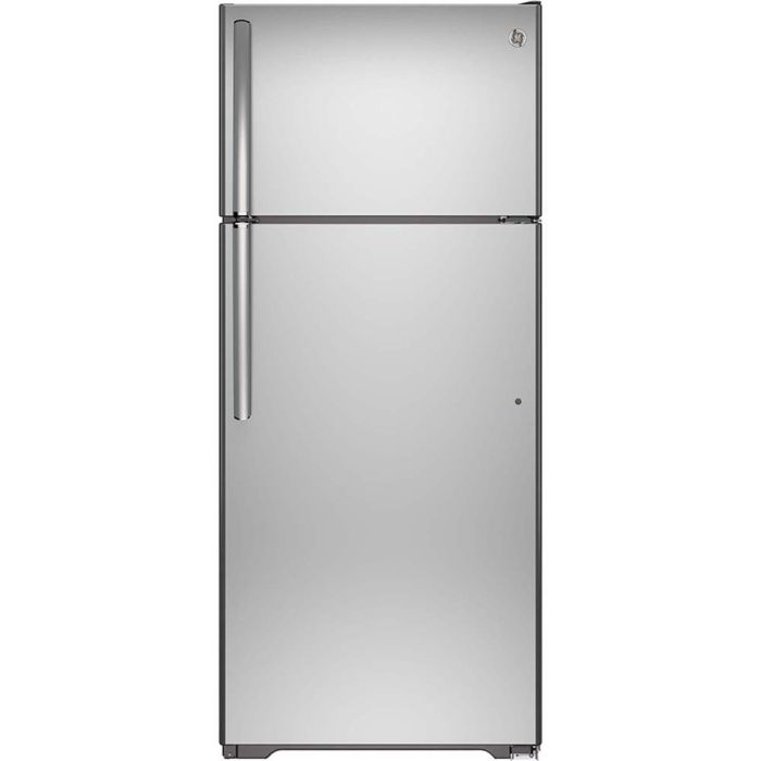 Refrigerator GE GTE18FSLKSS Stainless  Capacity 17.5 cubic feet Top Freezer   width 30 inches