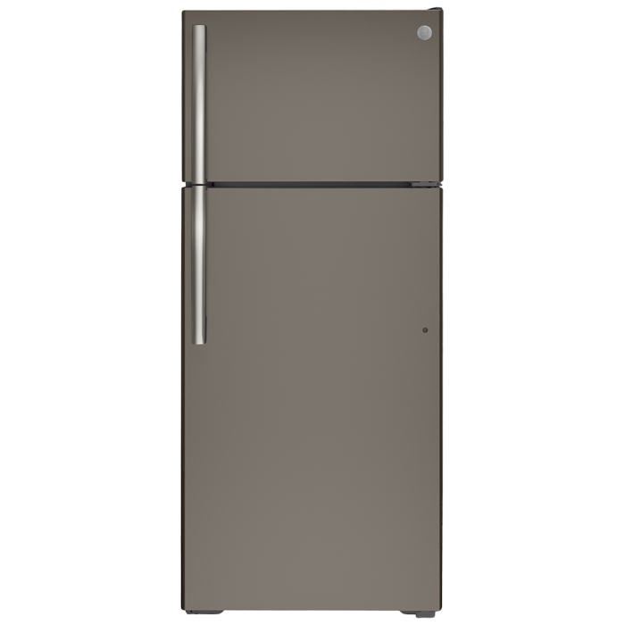 Refrigérateur GE GTE18GMNRES Gris Congélateur en haut largeur 28 pouces Capacité 17.5 pieds cubes