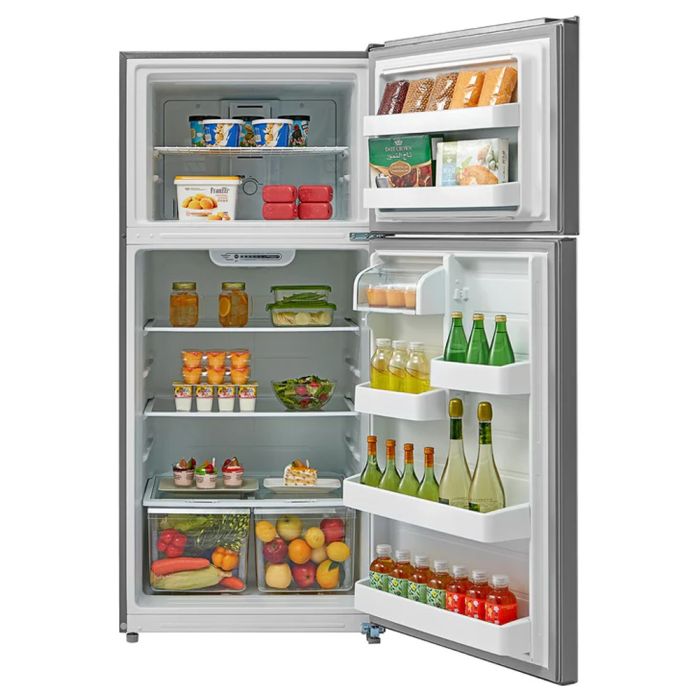 Refrigérateur GE GTS18FSLKSS Inox Congélateur en haut largeur 30 pouces Capacité 18.2 pieds cubes