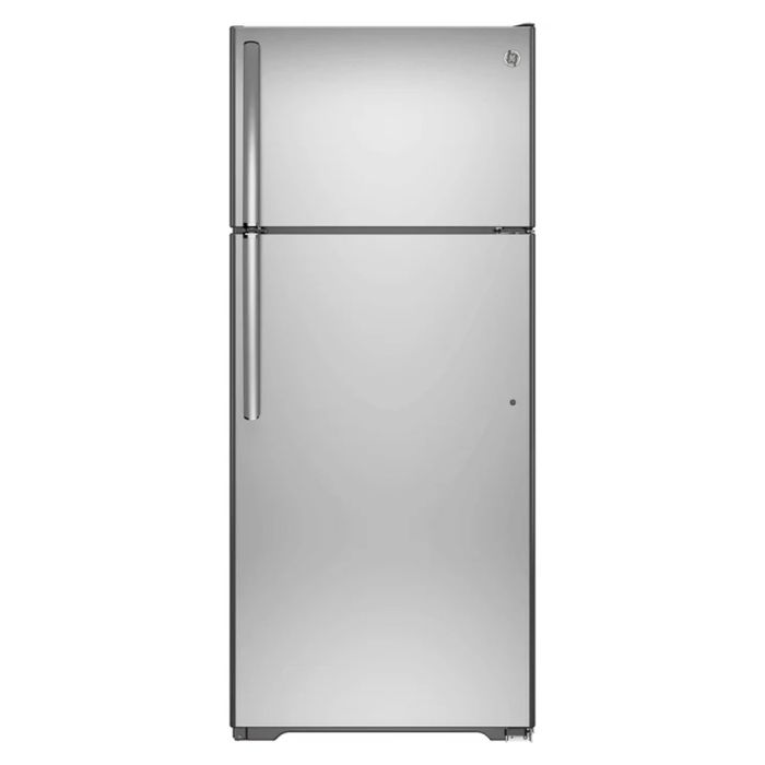 Refrigérateur GE GTS18FSLKSS Inox Congélateur en haut largeur 30 pouces Capacité 18.2 pieds cubes