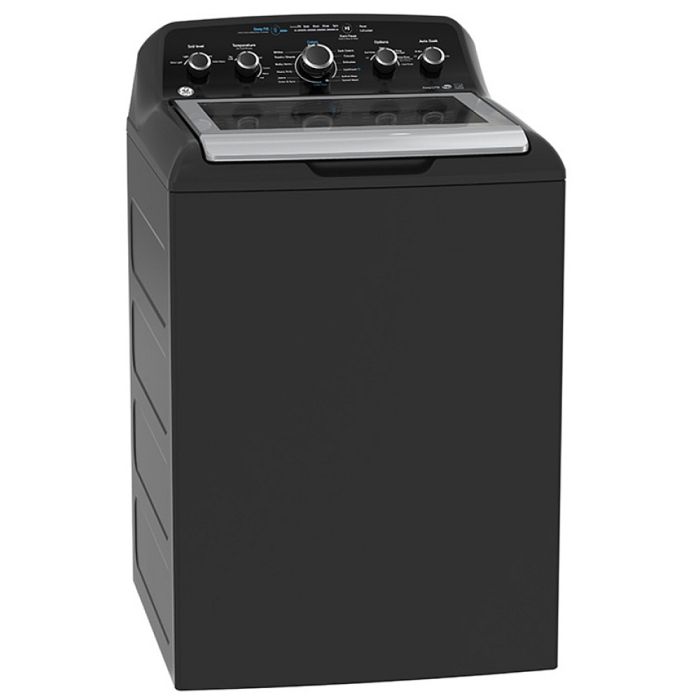 Laveuse GE Chargement vertical GTW491BMRDG 4.9 pi. cu.   Capacité 4.9 pieds cubes  13 cycles   Autoportant   cuve Acier Inoxydable