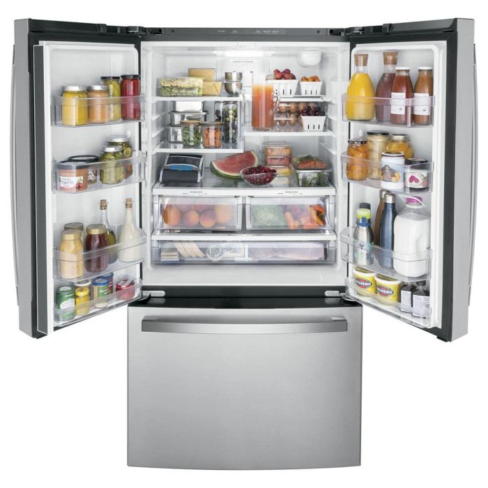 Refrigérateur GE GWE22JYMFS Inox Portes françaises largeur 36 pouces Capacité 21.9 pieds cubes