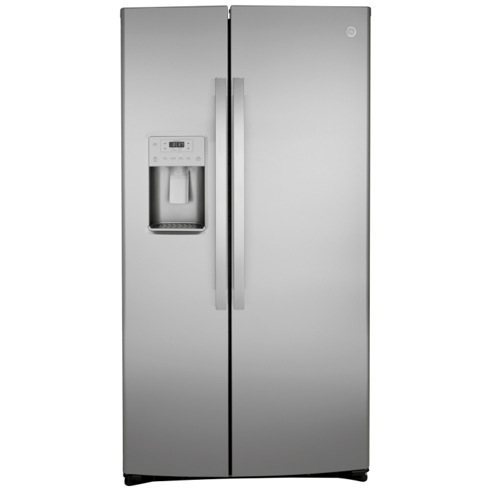 Refrigerator GE GZS22IYNFS Stainless  Capacity 21.8 cubic feet Side by Side   width 36 inches
