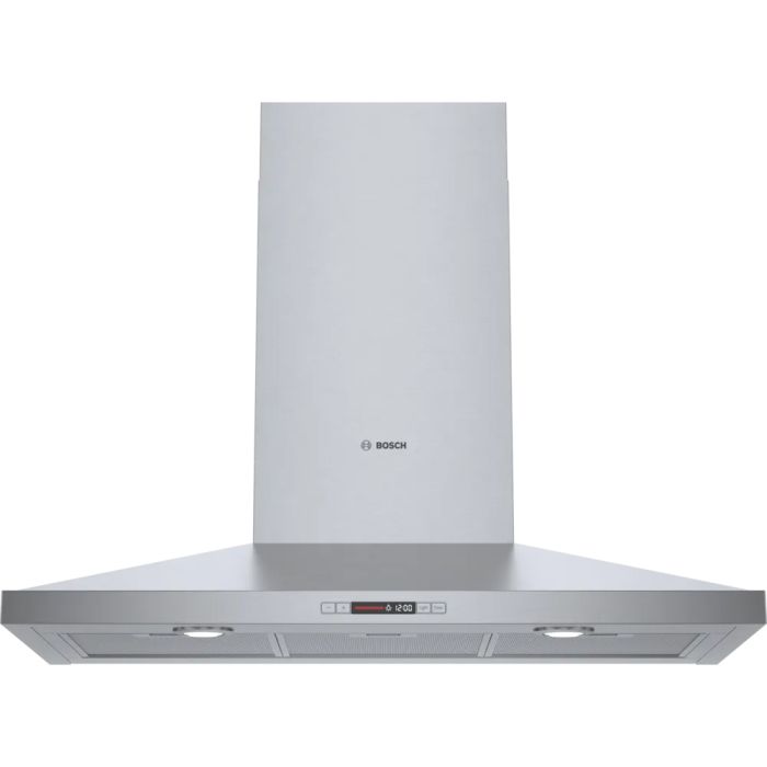 36 In. Chimney Hood  300 Cubic feet per minute Bosch HCP36E52UC Stainless  Wall-mount  300 cubic feet per minute