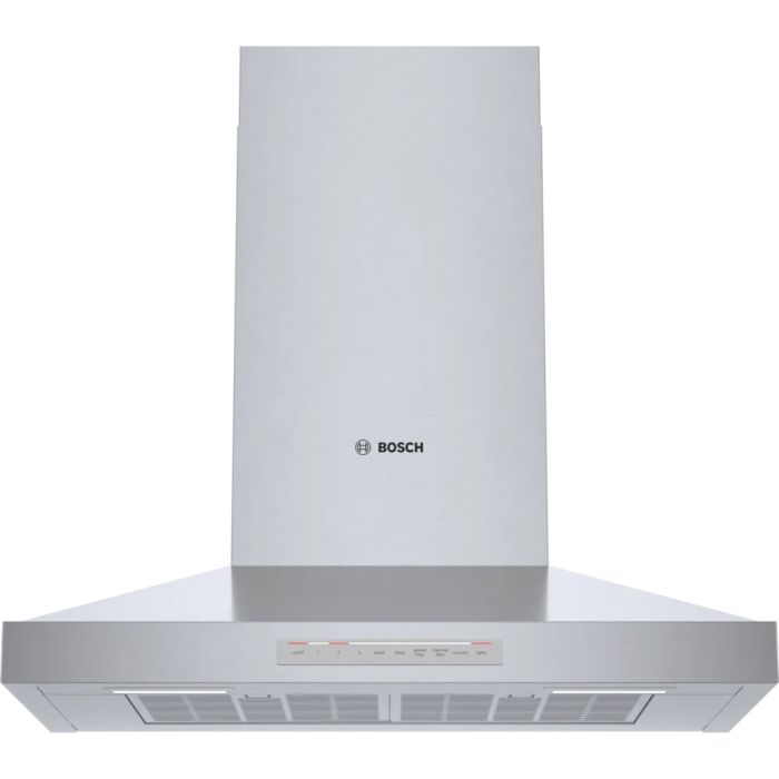 Hotte Cheminée 30 Po. 600 Pieds cubes par minute Bosch HCP50652UC Inox Installation Montage mural  600 pieds cubes par minute
