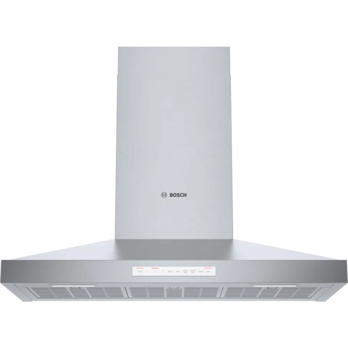 36 In. Chimney Hood  600 Cubic feet per minute Bosch HCP56652UC Stainless  Wall-mount  600 cubic feet per minute