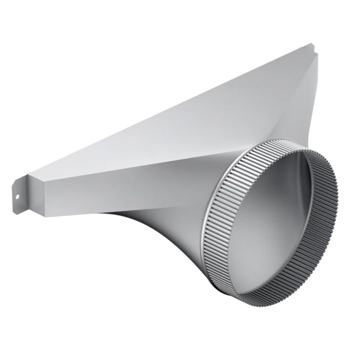 Transition latérale/arrière de 8 pouces pour les systèmes de ventilation à tirage descendant Bosch HDDSTRAN8. en Inox présenté par Corbeil Electroménager