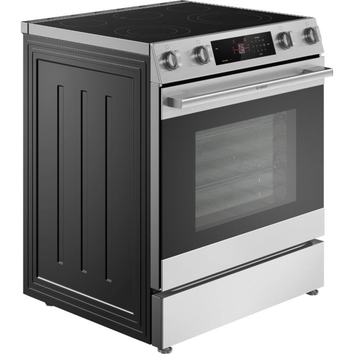 Cuisinière 30 Po. Vitrocéramique Bosch HEF3050MC  Inox 5 bruleurs     Capacité 5.8 pieds cubes   largeur 30 pouces