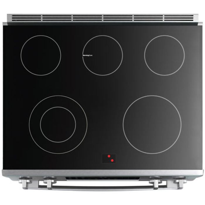 Cuisinière 32 Po. Vitrocéramique Bosch HEI8056C  Inox 5 bruleurs     Capacité 4.6 pieds cubes 2,400 Watts  largeur 32 pouces