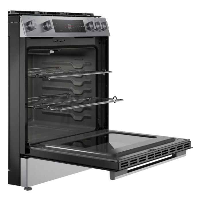 Cuisinière 30 Po. Gaz Bosch HGF1050MUC  Inox 5 bruleurs     Capacité 5.8 pieds cubes 18 000 W Watts  largeur 30 pouces