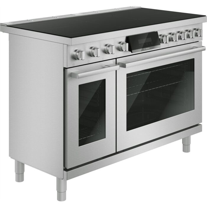 Cuisinière 48 Po. Induction Bosch HIS8857UC  Inox 7 bruleurs     Capacité 5.4 pieds cubes 1700 W Watts  largeur 48 pouces