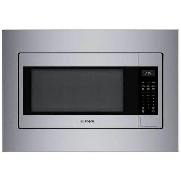 Micro-onde 1000 W 2.1 pi. cu. Bosch HMB30155UC  Inox Capacité 2.1 pied cubic  puissance 1000 watt  Encastrable