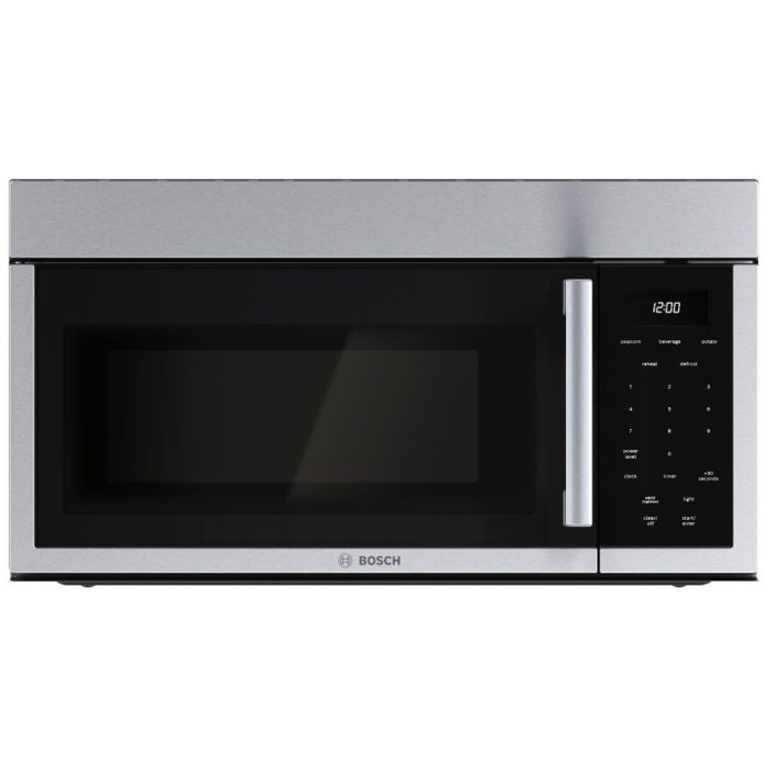 Micro-onde 1550 W 1.7 pi. cu. Bosch HMV3055C  Inox Capacité 1.7 pied cubic  puissance 1550 watt  Hotte sous cabinet
