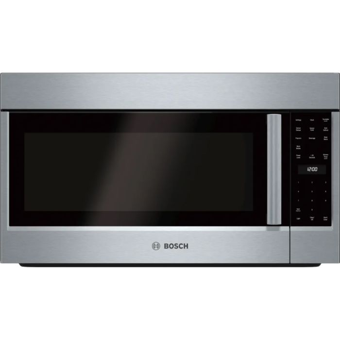 Microwave 1550 W 2.1 cu. ft. Bosch HMV5053C  Stainless Capacity 2.1 cubic feet  power 1550 watt  Over the Range