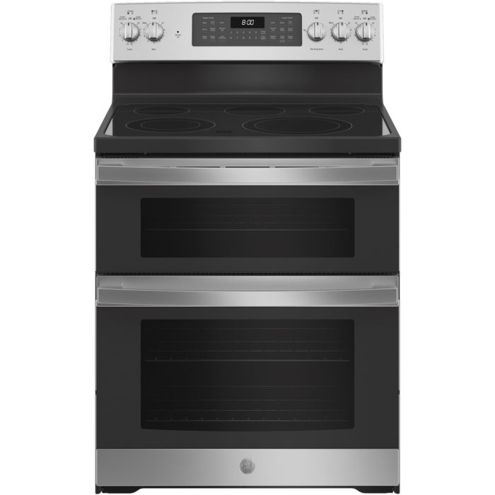 30 In. Ceramic Glass Range GE JBS86SPSS  Stainless  5 Burners     Capacity 6.6 cubic feet  2650 Watts  Width 30 inches