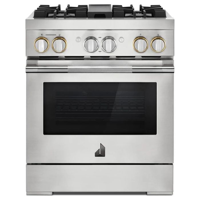 Cuisinière 30 Po. Gaz JennAir JDRP430HL  Inox 4 bruleurs     Capacité 4.1 pieds cubes 3000 Watts  largeur 30 pouces
