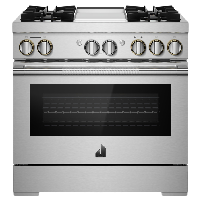 36 In. Gas Range JennAir JDSP536HL  Stainless  4 Burners     Capacity 5.1 cubic feet  3000 Watts  Width 36 inches