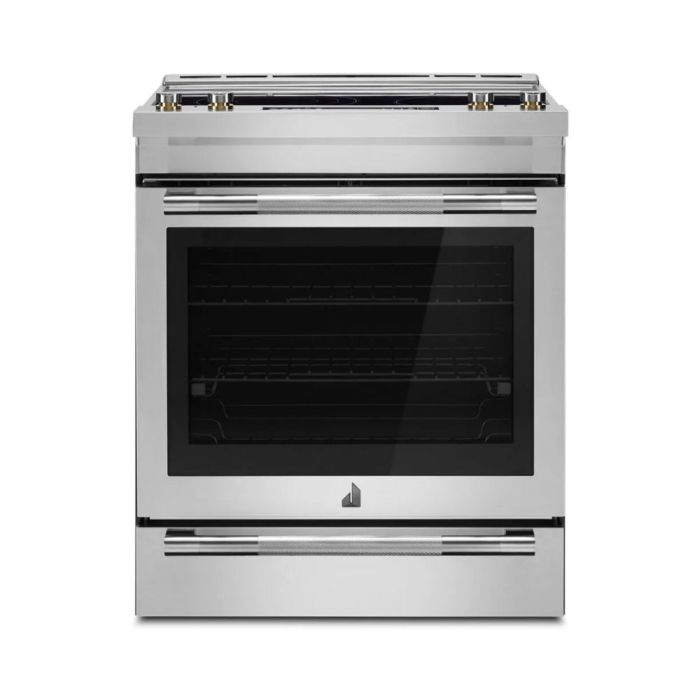 30 In. Ceramic Glass Range JennAir JES1450ML  Stainless  5 Burners     Capacity 7.1 cubic feet   Width 30 inches