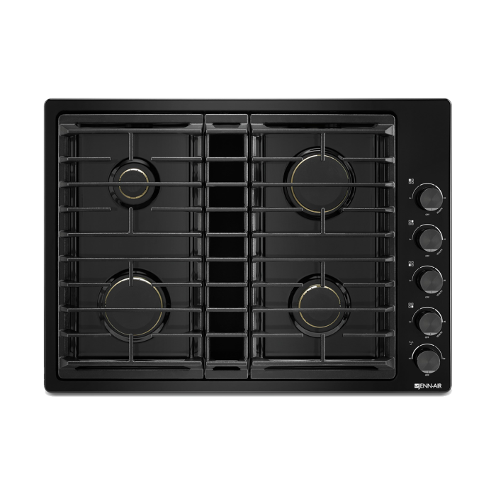 Plaque de cuisson JennAir JGD3430GB avec ventilation intégrée   Gaz 4 éléments