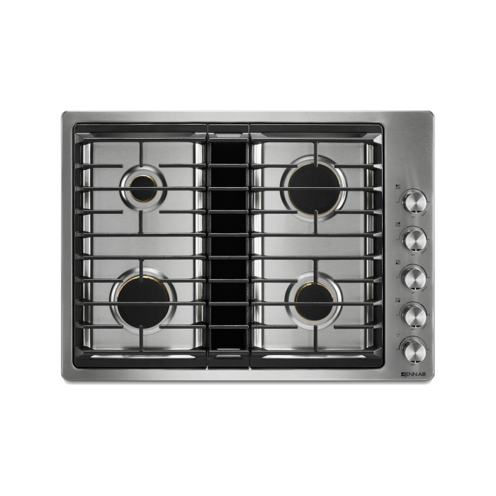 Plaque de cuisson JennAir JGD3430GS avec ventilation intégrée   Gaz 4 éléments