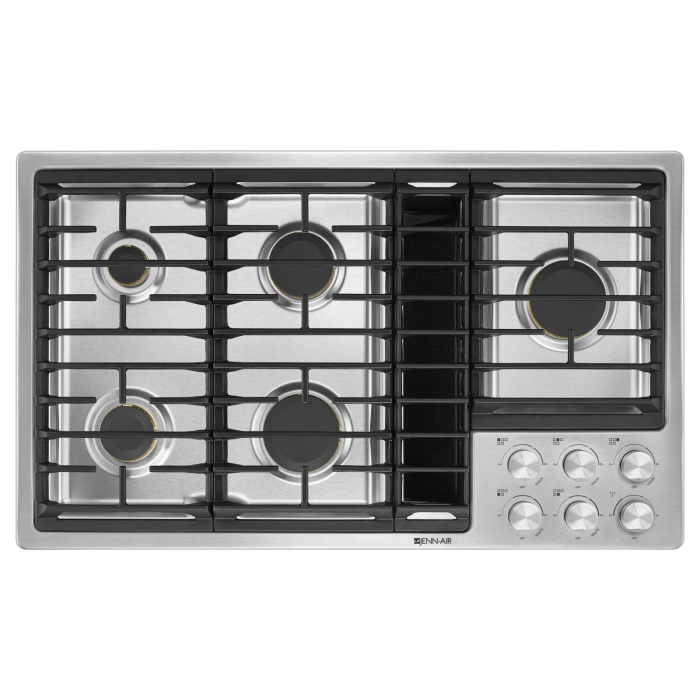 Plaque de cuisson JennAir JGD3536GS avec ventilation intégrée   Gaz 5 éléments