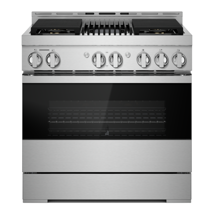 36 In. Gas Range JennAir JGRP636HM    4 Burners       Width 36 inches