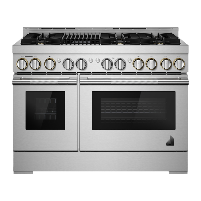 Cuisinière 48 Po. Gaz JennAir JGRP648HL  Inox 6 bruleurs       largeur 48 pouces