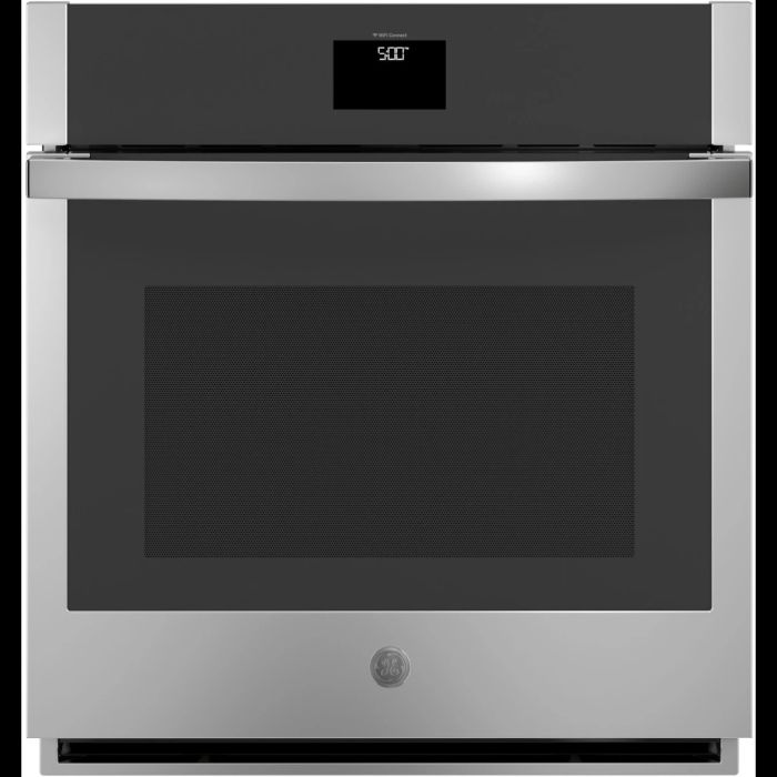 Wall oven  GE JKS5000SVSS Stainless   Capacity  4.3 cubic feet  2600 W Watts  Built-in Width 27 inches