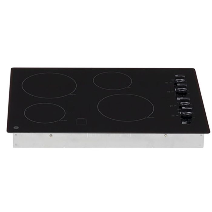 Cooktop GE JP3030DWBB Ceramic Glass 4 elements presented by Corbeil