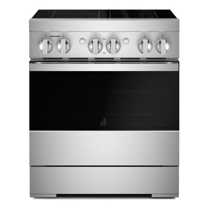 Cuisinière 30 Po. Induction JennAir JPIFC730RM  Inox 4 bruleurs     Capacité 4.1 pieds cubes 3 000 W Watts  largeur 30 pouces