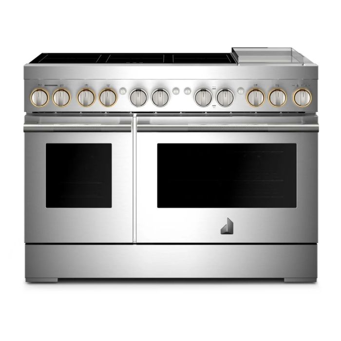 Cuisinière 48 Po. Induction JennAir JPIGC748RL  Inox 6 bruleurs     3 000 W Watts  largeur 48 pouces