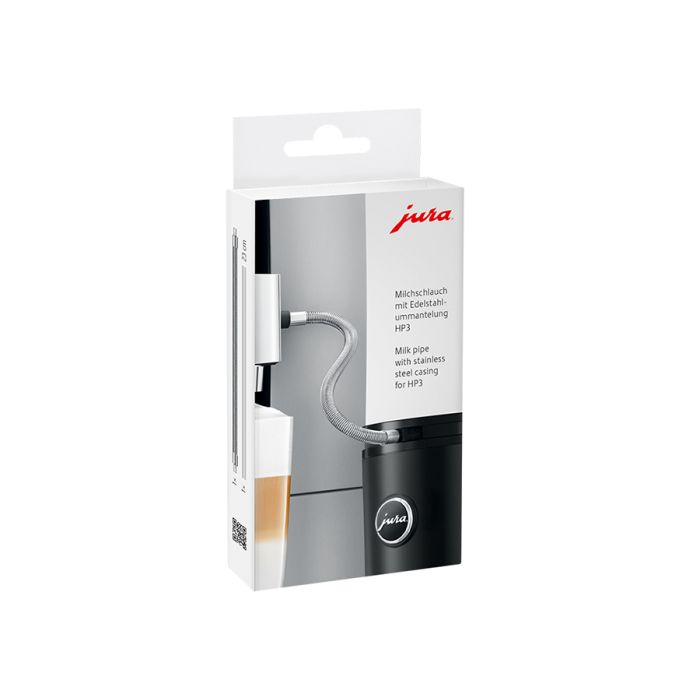 Jura Milk pipe JU24114 Stainless in Stainless showcased by Corbeil Appliances