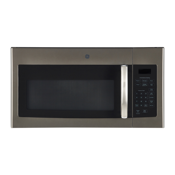 Micro-onde à hotte intégrée 1000 W 1.6 pi. cu. GE JVM1635SLJC  Ardoise Capacité 1.6 pied cubic  puissance 1000 watt  Hotte sous cabinet