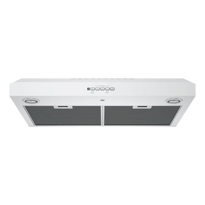 30 In. Under Cabinet Hood  310 Cubic feet per minute GE JVX5300DJWWC White  Over the Range  310 cubic feet per minute