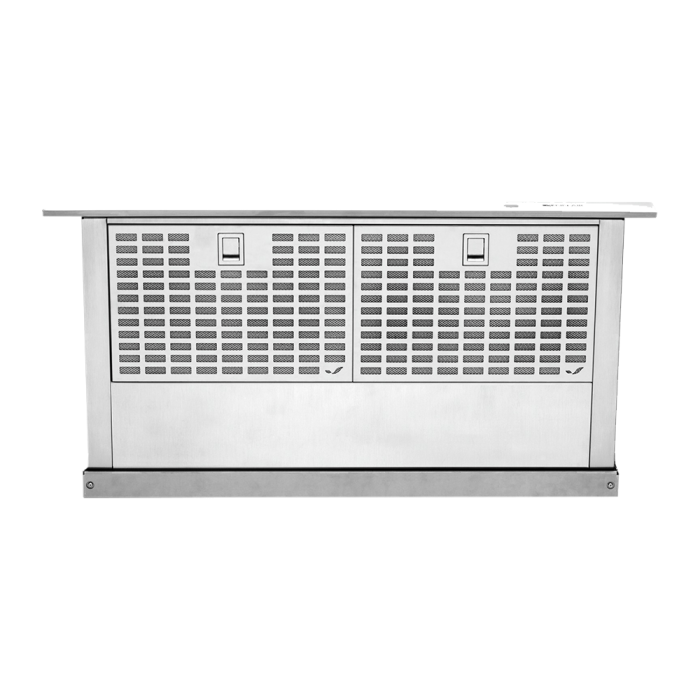 Hotte Escamotable 36 Po. 600 Pieds cubes par minute JennAir JXD7036YS Inox Installation Encastrable  600 pieds cubes par minute