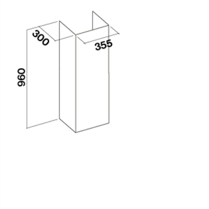 Chimney Extension Kit H960, Black, Falmec KACL.571#N in Black showcased by Corbeil Appliances
