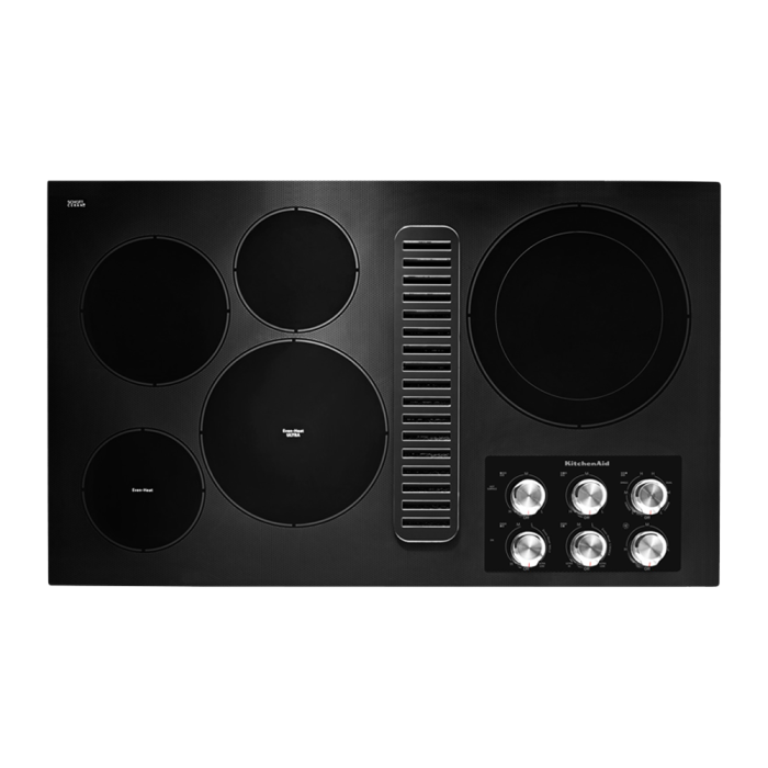 Plaque de cuisson KitchenAid KCED606GBL avec ventilation intégrée   Vitrocéramique 5 éléments
