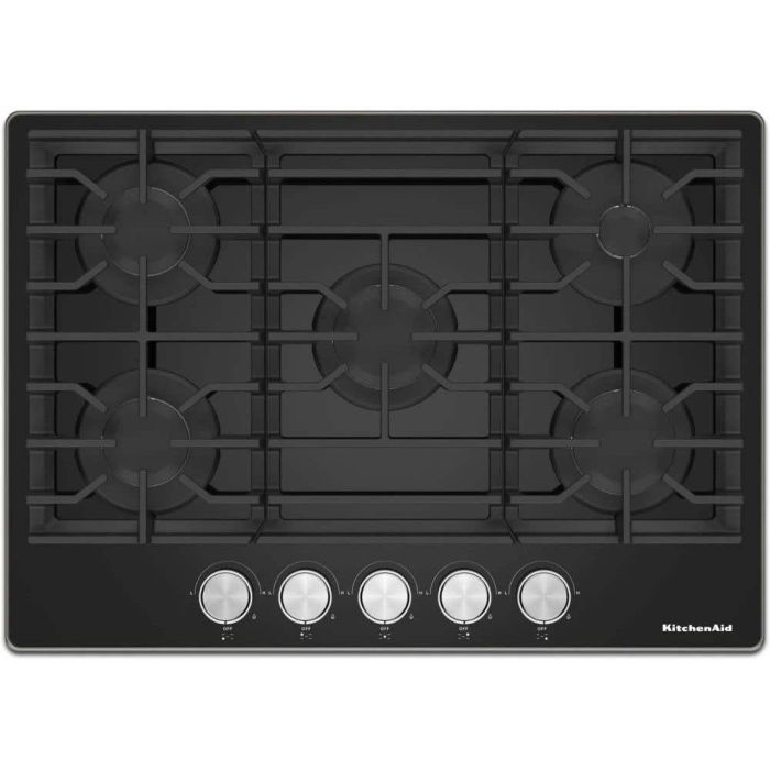 Plaque de cuisson KitchenAid KCGG530PBL Gaz  5 éléments  presenté par Corbeil