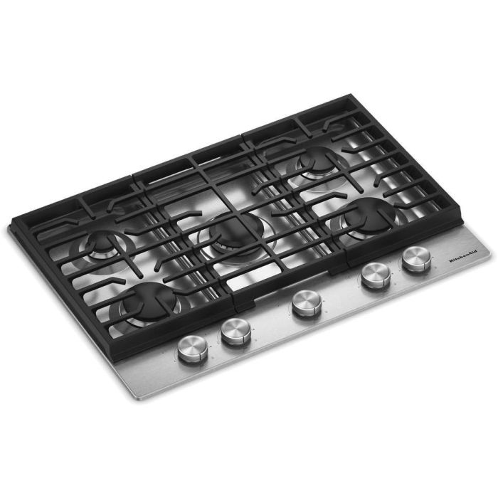 Plaque de cuisson KitchenAid KCGK330SSS Gaz  5 éléments  presenté par Corbeil