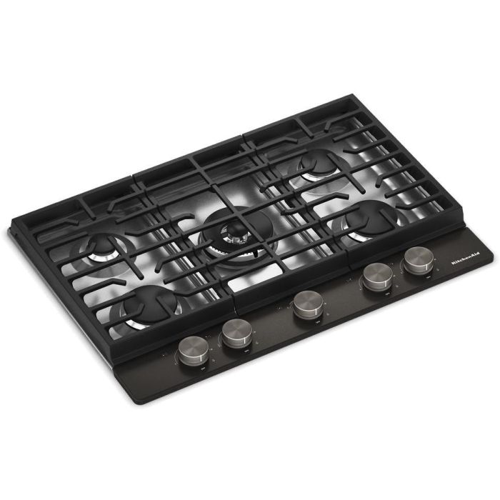 Plaque de cuisson KitchenAid KCGK530SBE Gaz  5 éléments  presenté par Corbeil