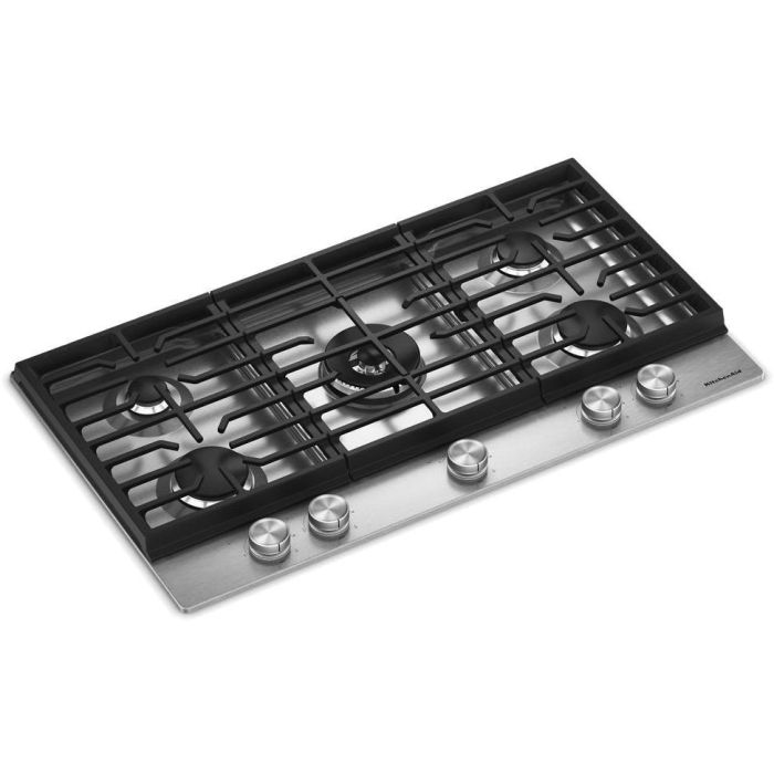 Plaque de cuisson KitchenAid KCGK736SSS Gaz  5 éléments  presenté par Corbeil