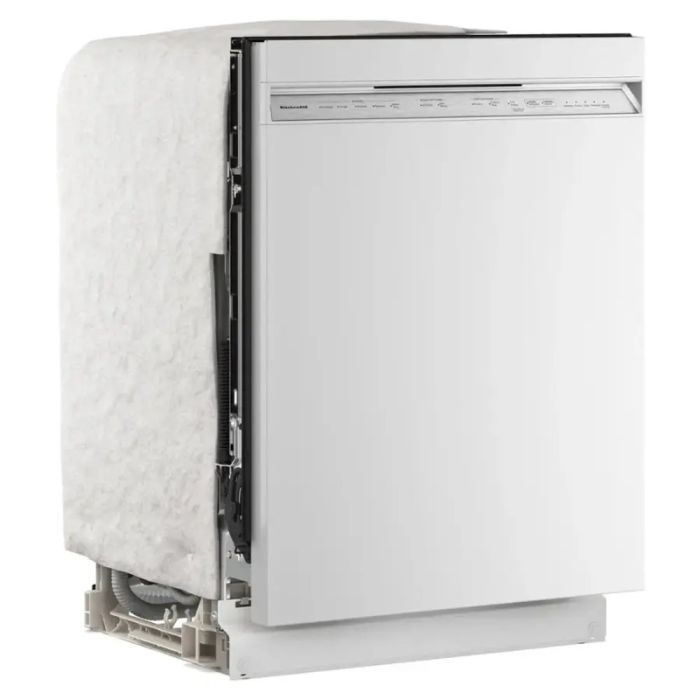 Lave-vaisselle KitchenAid KDFS224SWH 47 dB 23.93 Po. Decibels 47   5 cycles Encastrable   largeur 24 pouces