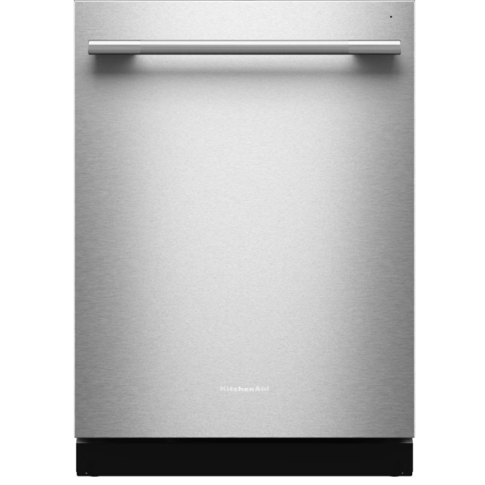 23.94 In. 41 dB Dishwasher KitchenAid KDTS324SPS width 24 inches  41 Decibels  5 cycles  Built-in