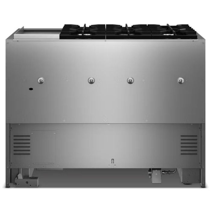Cuisinière 48 Po. Plaque chauffante KitchenAid KFDD948SBE  Noir 6 bruleurs     Capacité 4.1 pieds cubes 3000 Watts  largeur 48 pouces